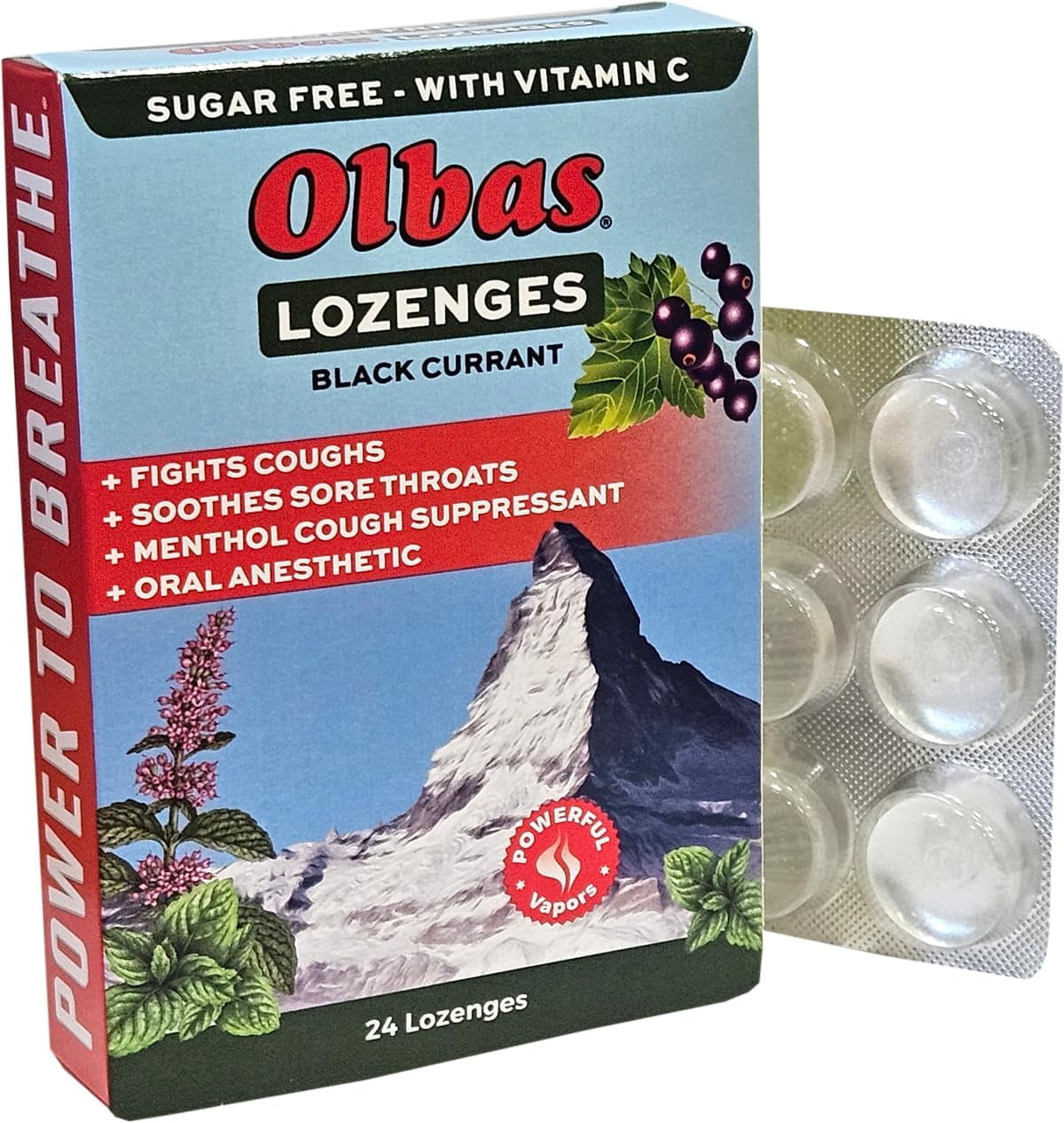 Olbas Sugar Free Cough Drops Lozenges, 24 Count