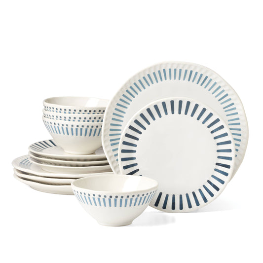 Oneida Entertain 365 12-Piece Artisanal Stoneware Dinnerware Set (Service for 4)