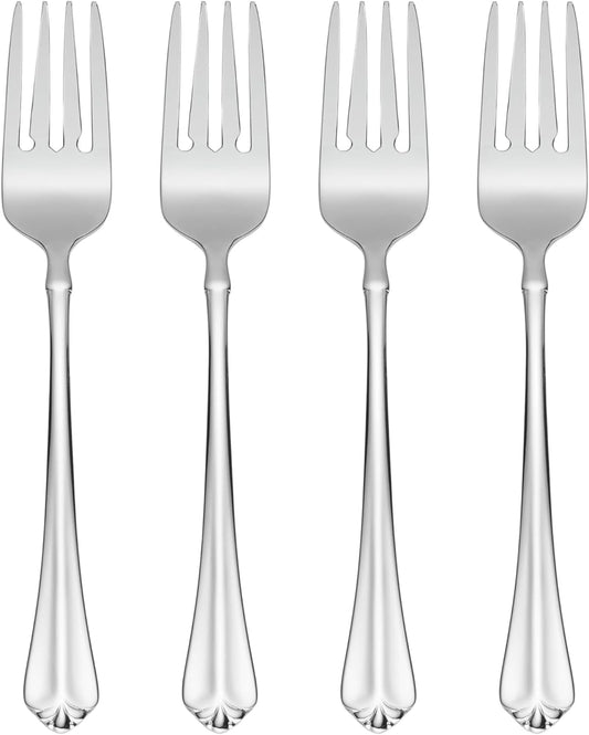 Oneida Julliard 7" Flatware Salad Fork, Set of 4, 18/10 Stainless Steel, Silver