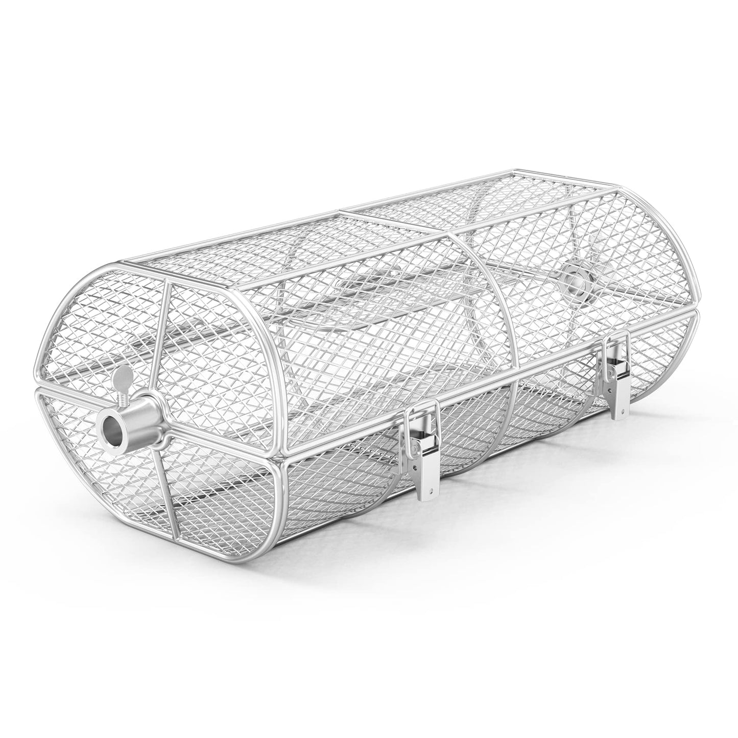 Only Fire 1pcs Stainless Steel Rotisserie Grill 360° Rotatable Heating Roaster Drum Oven Cages