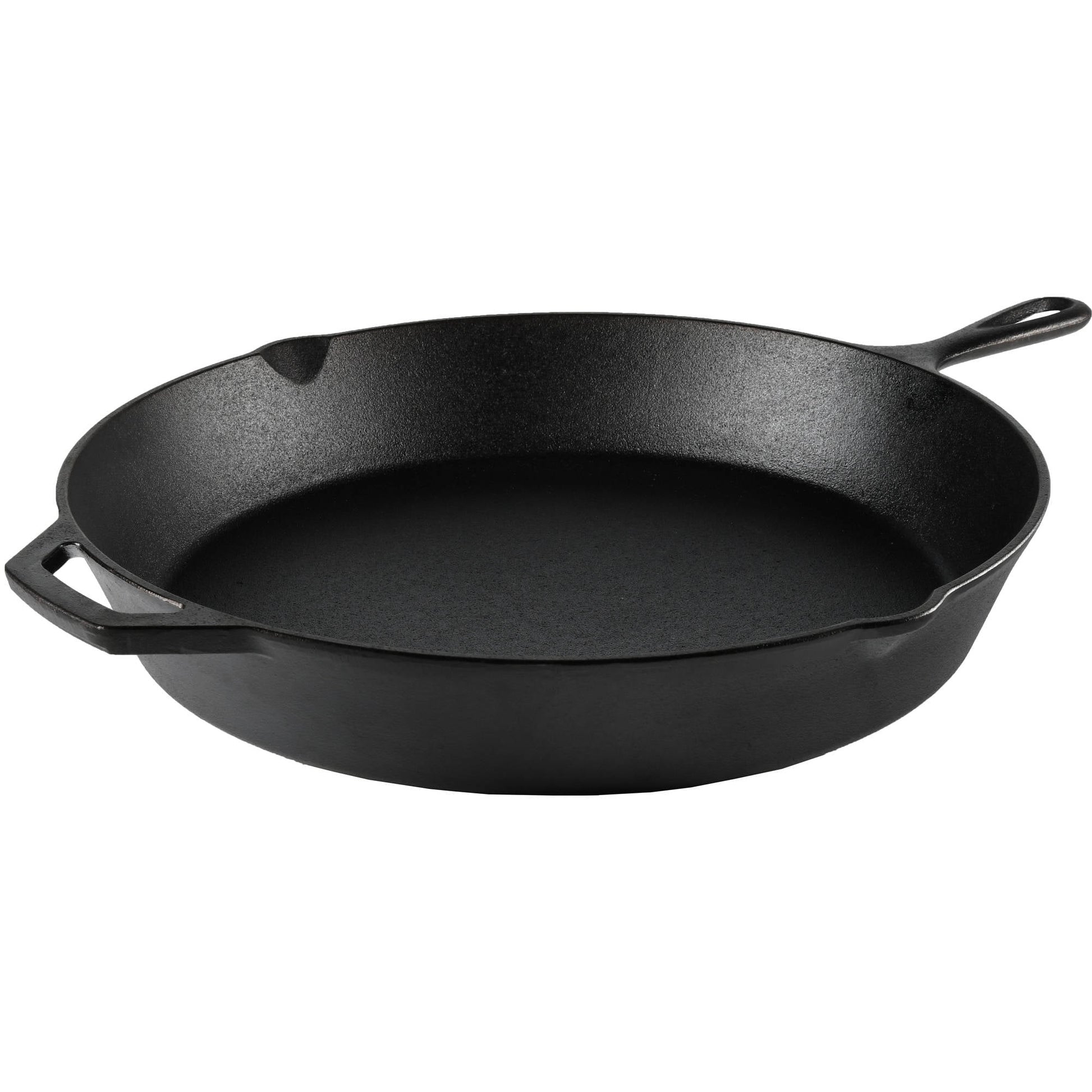 Ozark Trail Pre-Seasoned 15" Cast Iron Skillet with Handle and Lips