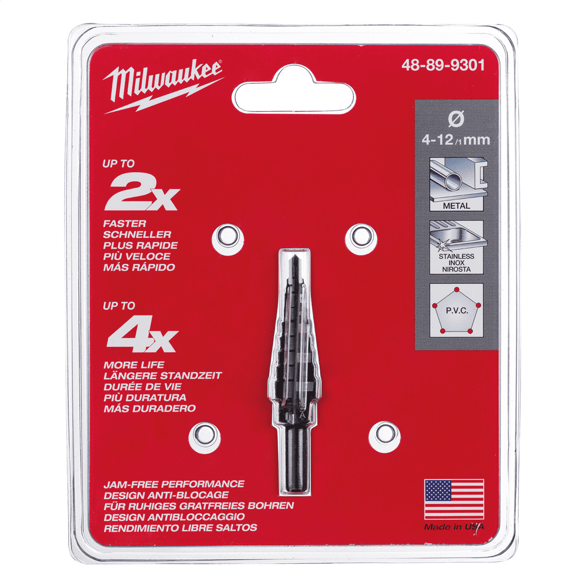 Milwaukee Tool Step Bit 4mm - 12mm