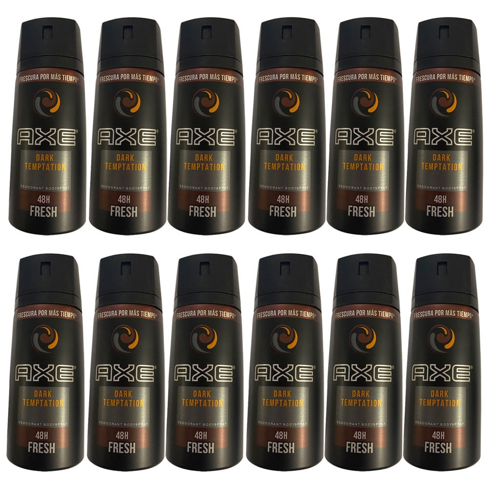 Pack of (12) Axe Deodorant Body Spray, Dark Temptation, 150ml