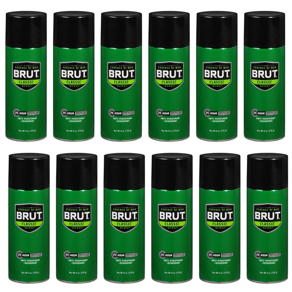 Pack of (12) BRUT Anti-Perspirant Deodorant Spray, Classic 6 oz