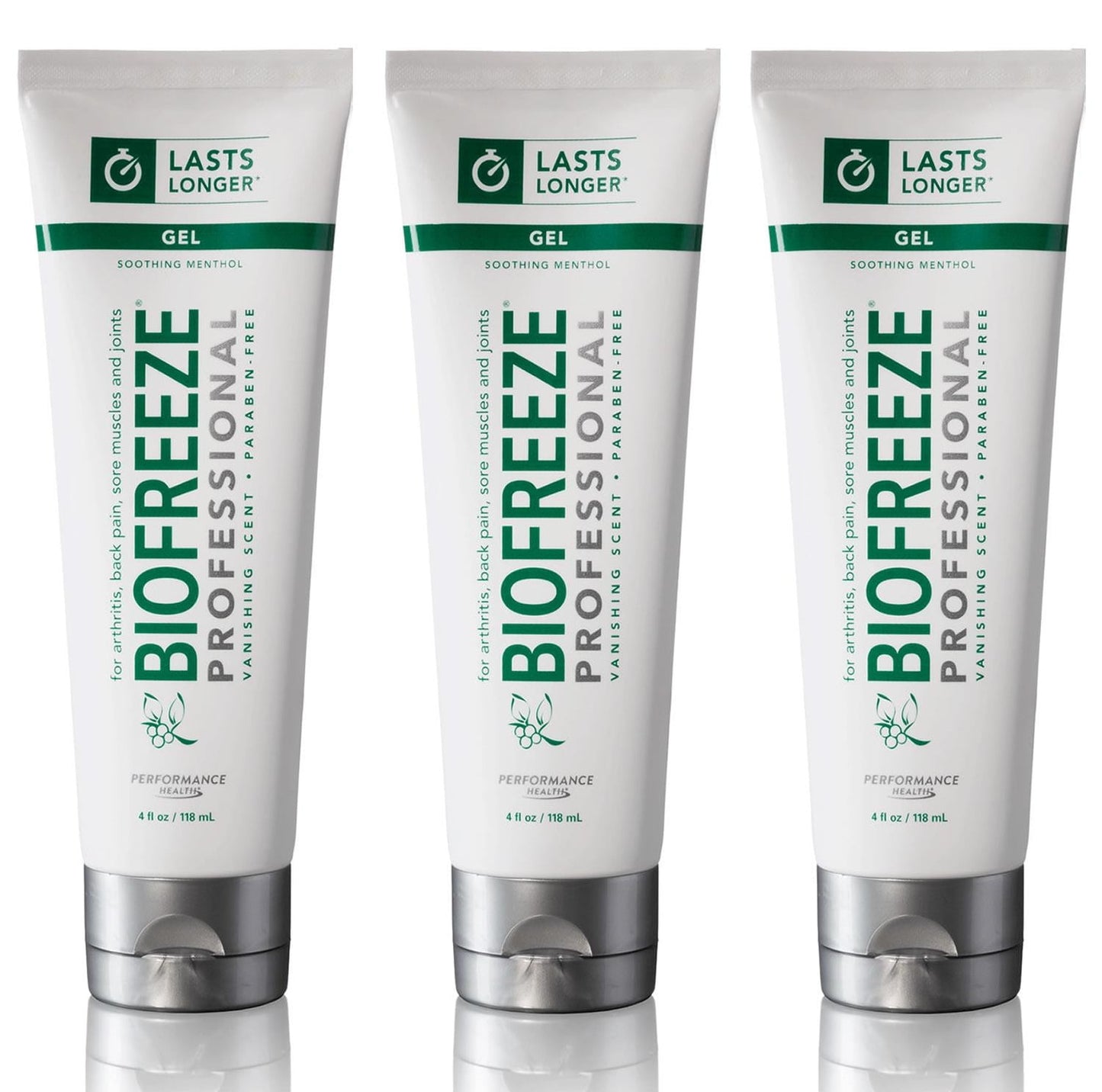 Pack of 3 Biofreeze Professional Gel 4 Oz Tube