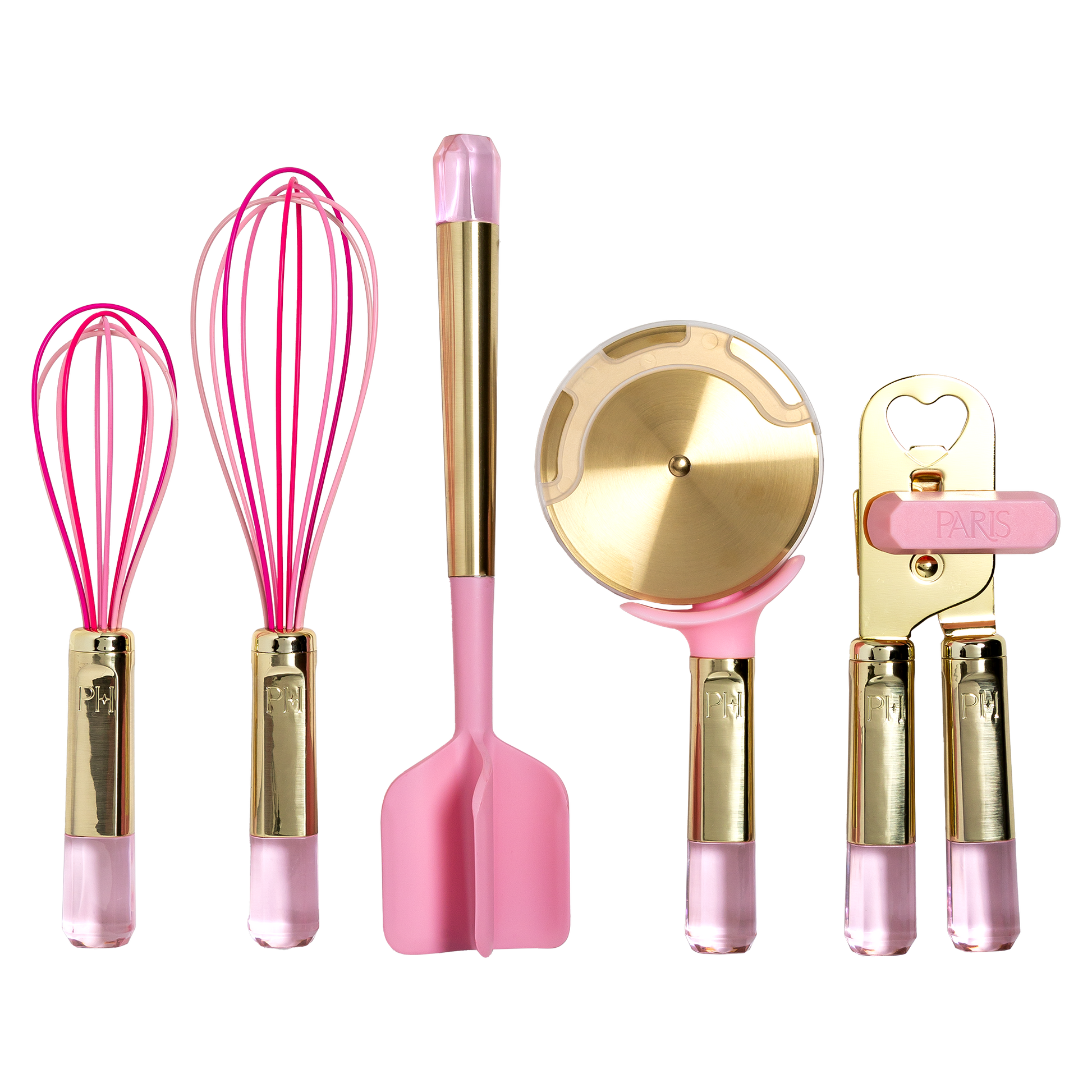 Paris Hilton 5 Piece Gadget Set with Pink Jewel Shaped Handle, Pink