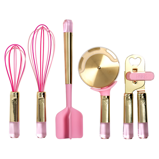 Paris Hilton 5 Piece Gadget Set with Pink Jewel Shaped Handle, Pink