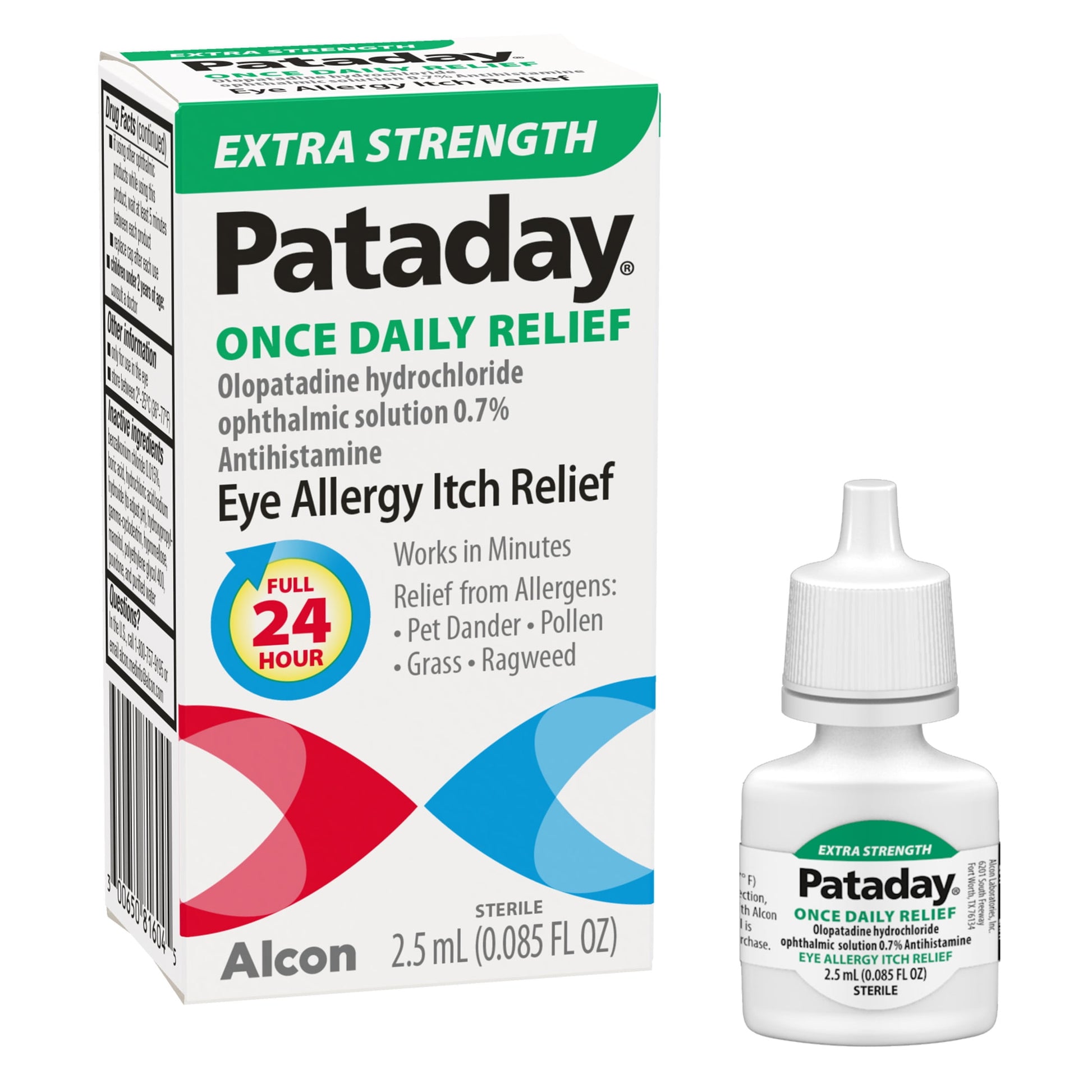 Pataday Once Daily Extra Strength Eye Care Allergy Relief Eye Drops, 2.5 ml