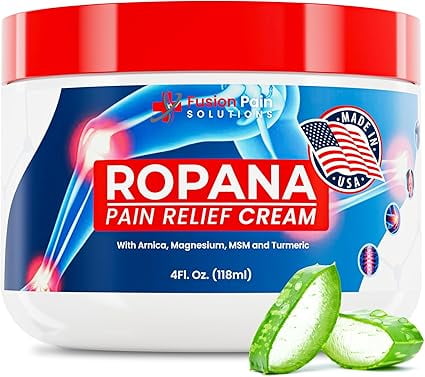 Fusion Pain Solutions Pain Relief Cream with Arnica, Magnesium, MSM & Turmeric for Body Aches & Pains, Sore Muscles - 4 FL Oz