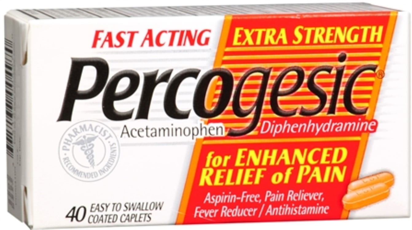 Percogesic Caplets Extra Strength, 40 Caplets (Pack of 6)