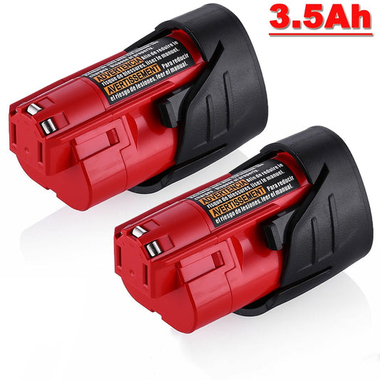 Persever for 2Pack for Milwaukee M12 48-11-2401 12 Volt Max 3.5Ah Lithium Ion Battery 48-11-2420