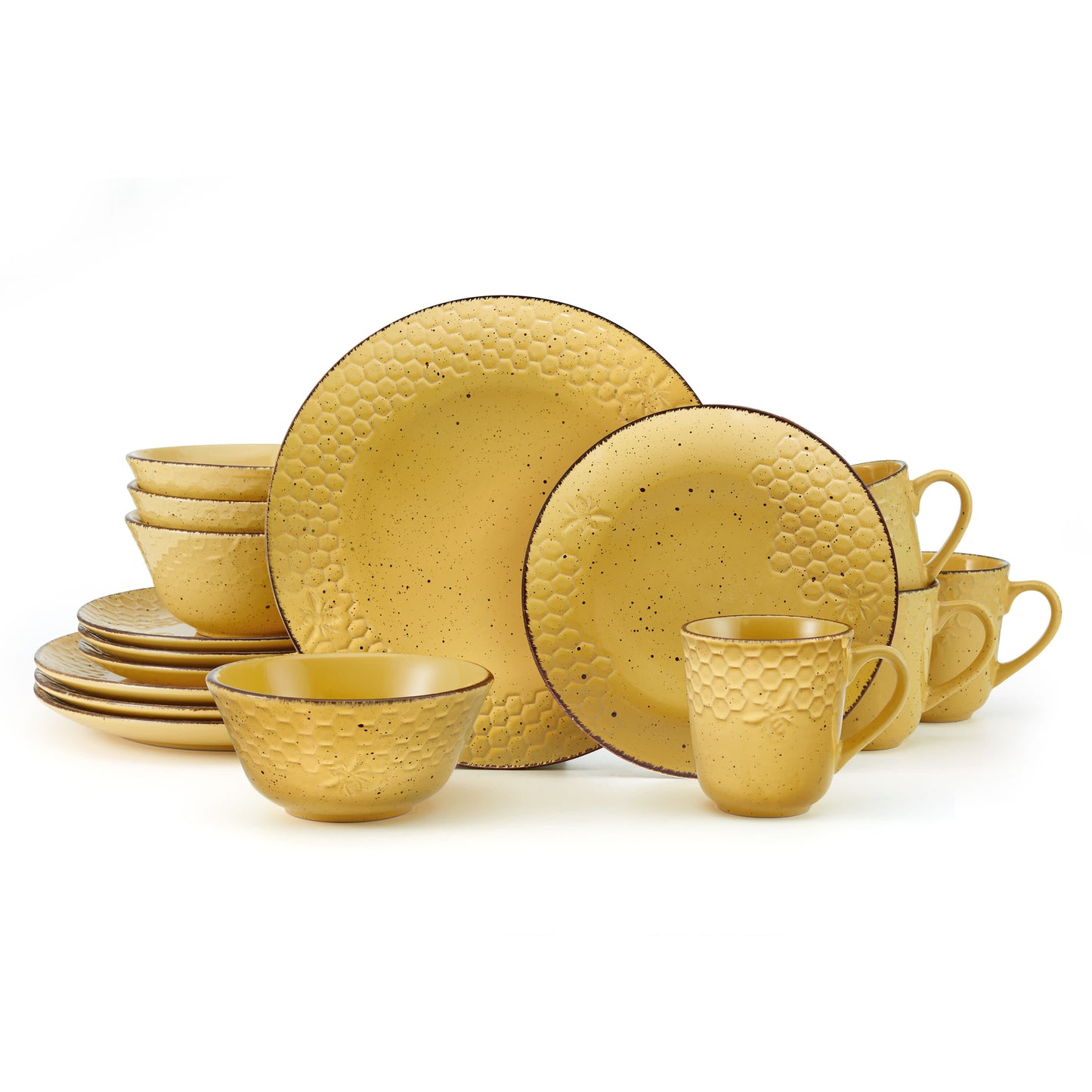 Pfaltzgraff® Bumblebee Yellow 16-Piece Dinnerware Round