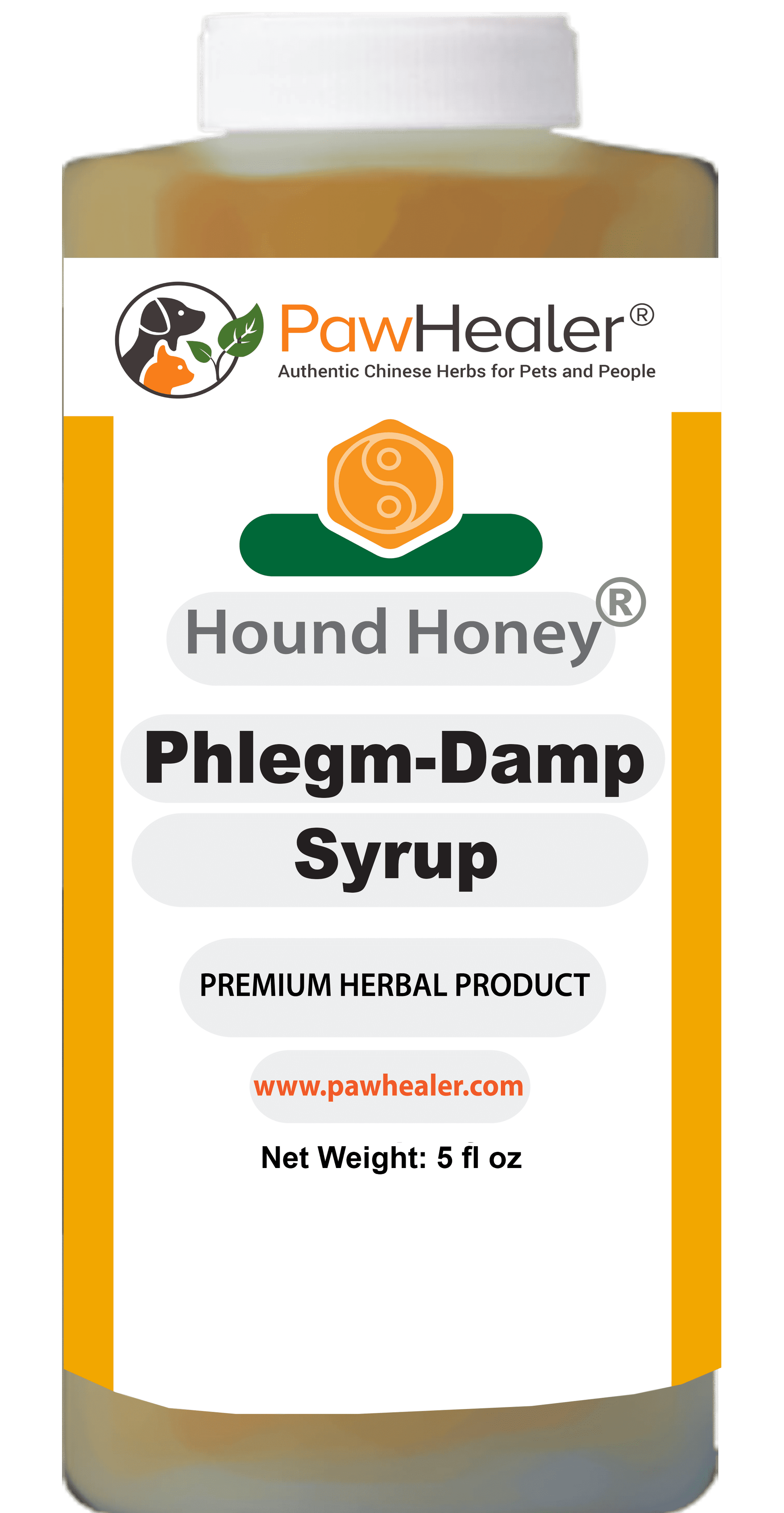 Phlegm Damp Cough Syrup: Hound Honey - Natural Herbal Remedy for Symptoms of Wet Cough - Tastes Good - Easy to Administer