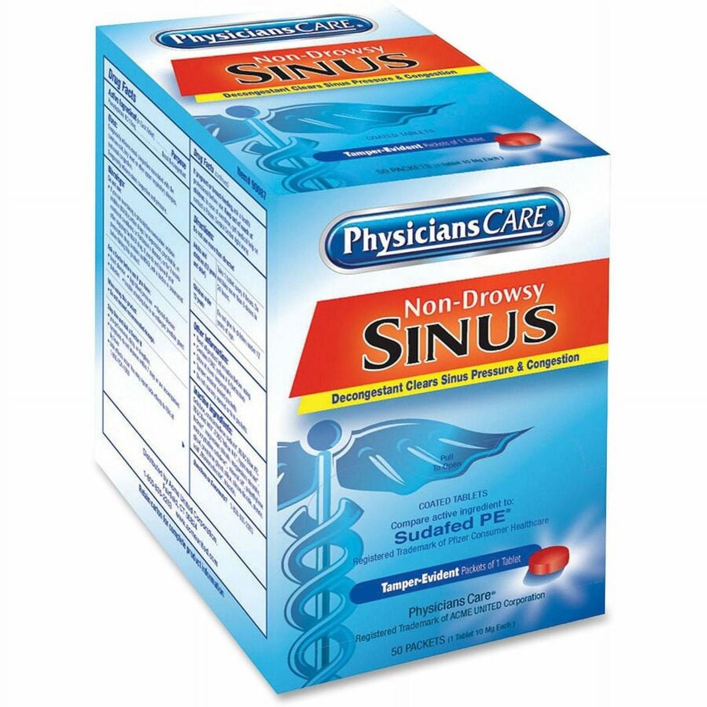 PhysiciansCare, ACM90087, Sinus Medicine Packets, 50 / Box