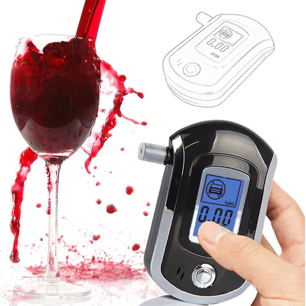 Police LCD Digital Breath Alcohol Analyzer Tester Breathalyzer Test Detector