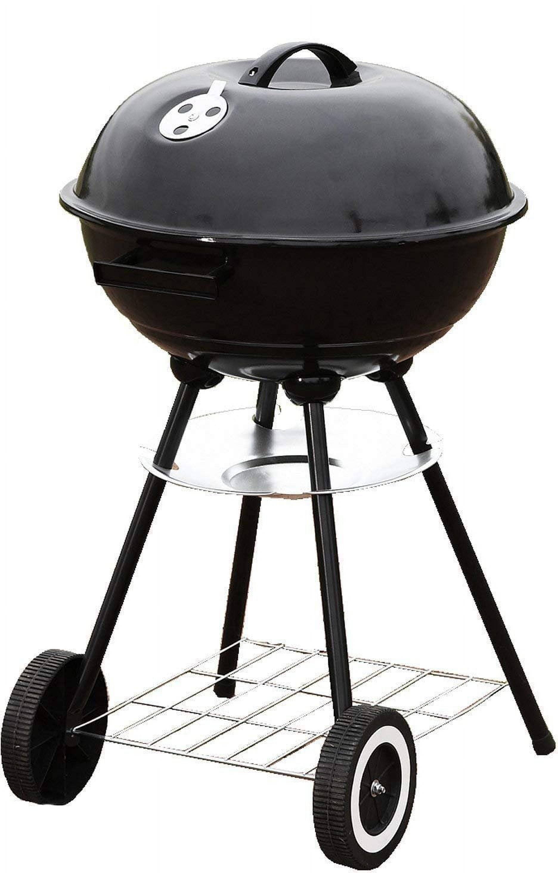 LavoHome 18" Charcoal Grill Outdoor Kettle Style Portable BBQ Backyard Barbeque Grilling - Black