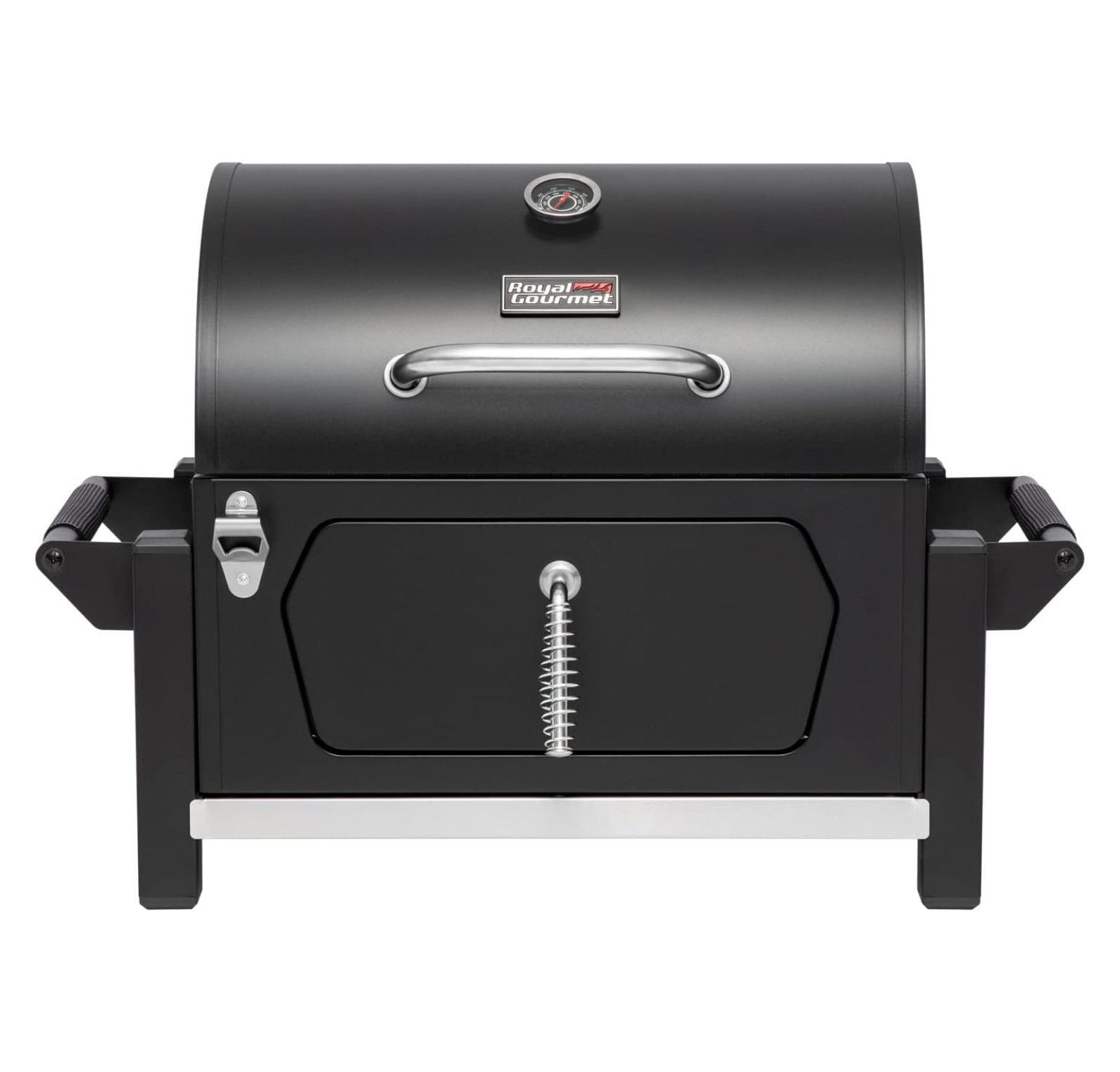 Portable Charcoal Grill with Two Side Handles, Compact Outdoor Charcoal Grill for Travel, Picnic, Tailgate, and Campsite Cooking, -AMZ-1519, Black