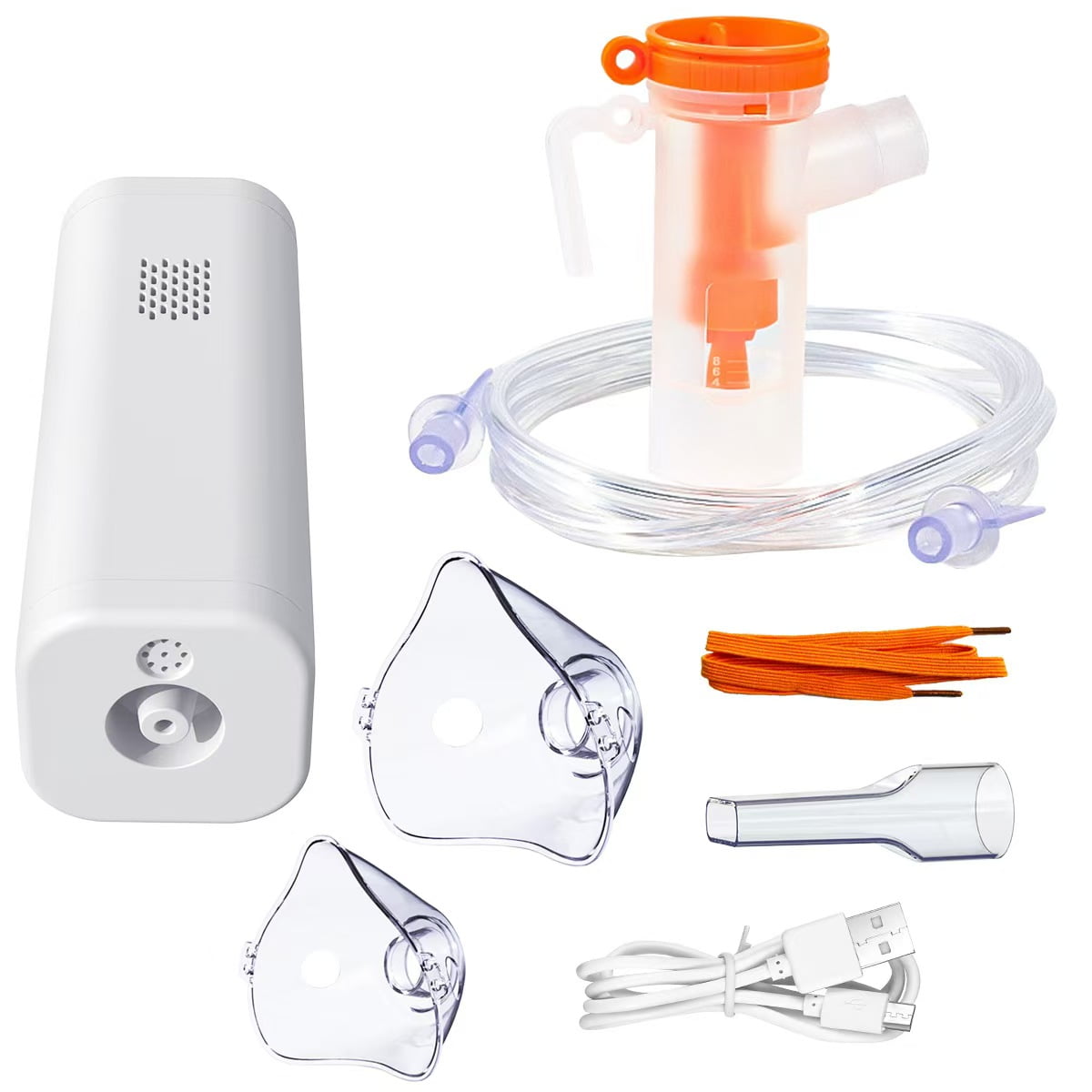 Portable mesh inhaler (with full set of accessories) for adults and children, suitable for home and travel use