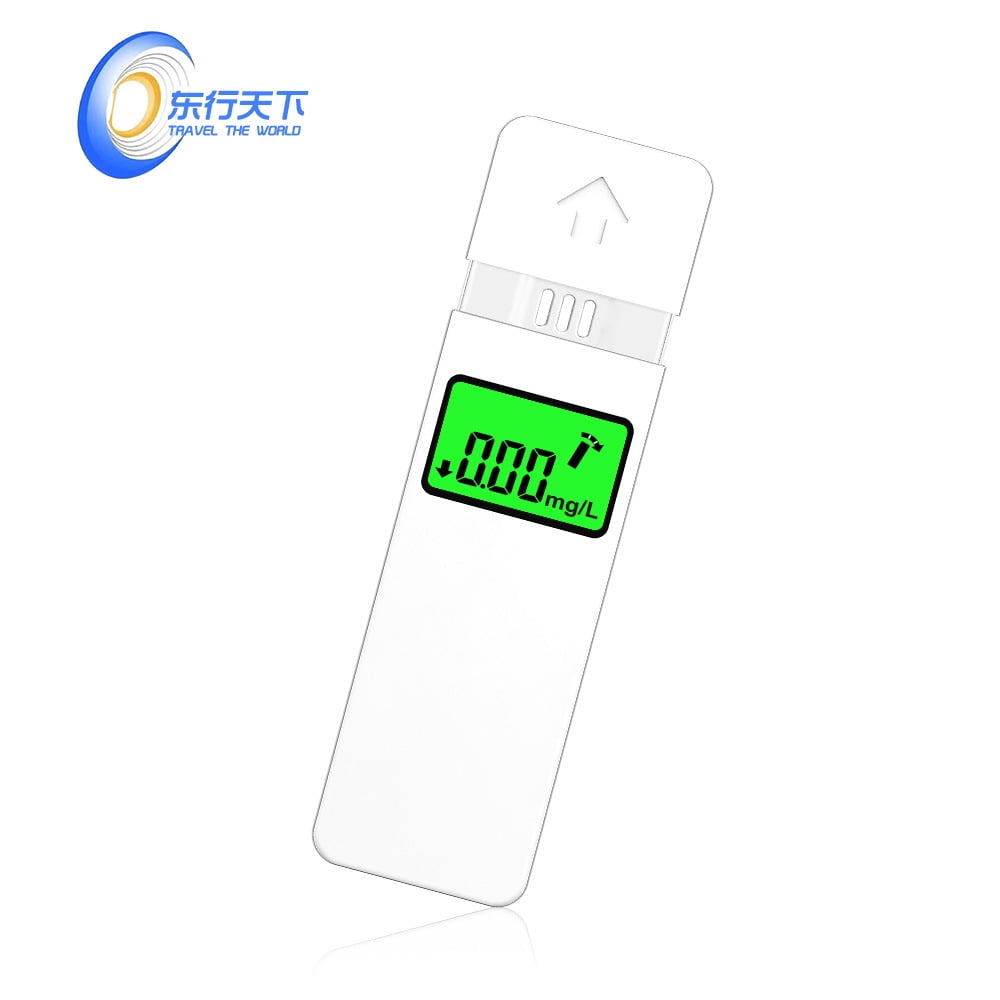 Precise Portable Alcohol Breathalyzer with LCD Screen and Semi-Conductor Sensor (White)