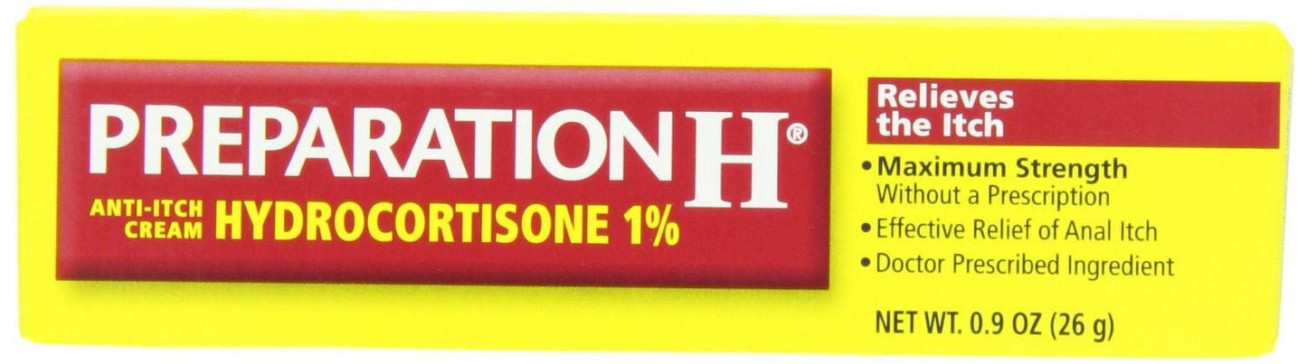 Preparation H Anti-Itch Cream With Hydrocortisone 1%, 0.9 Oz