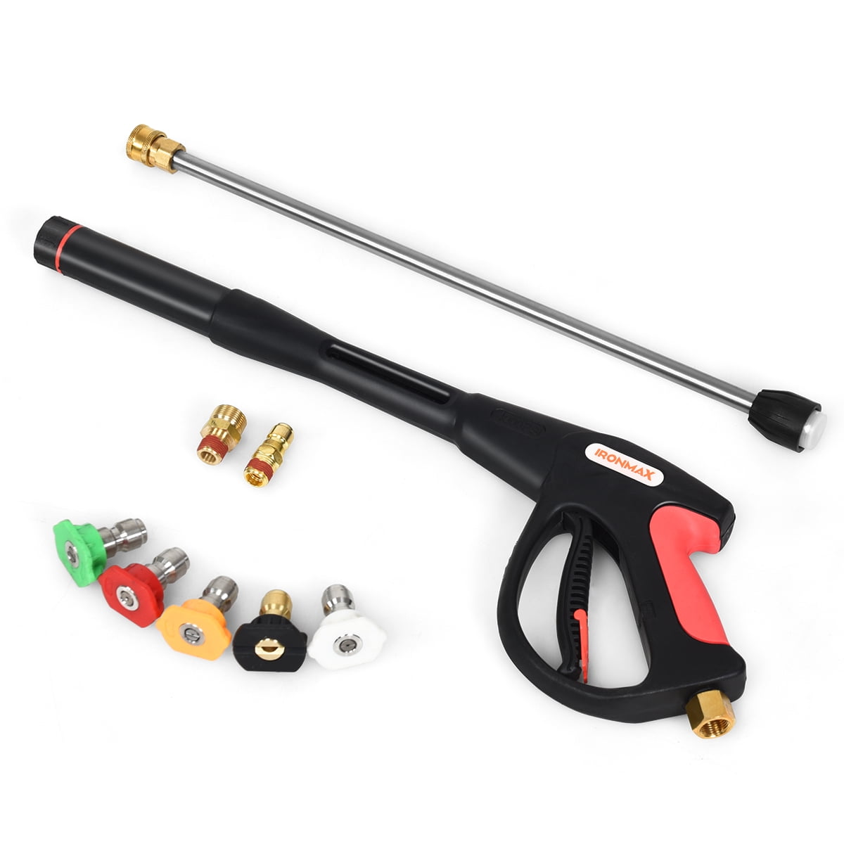 Pressure Washer Gun 4000 PSI W/20'' Extendable Wand 5 Nozzle Tips