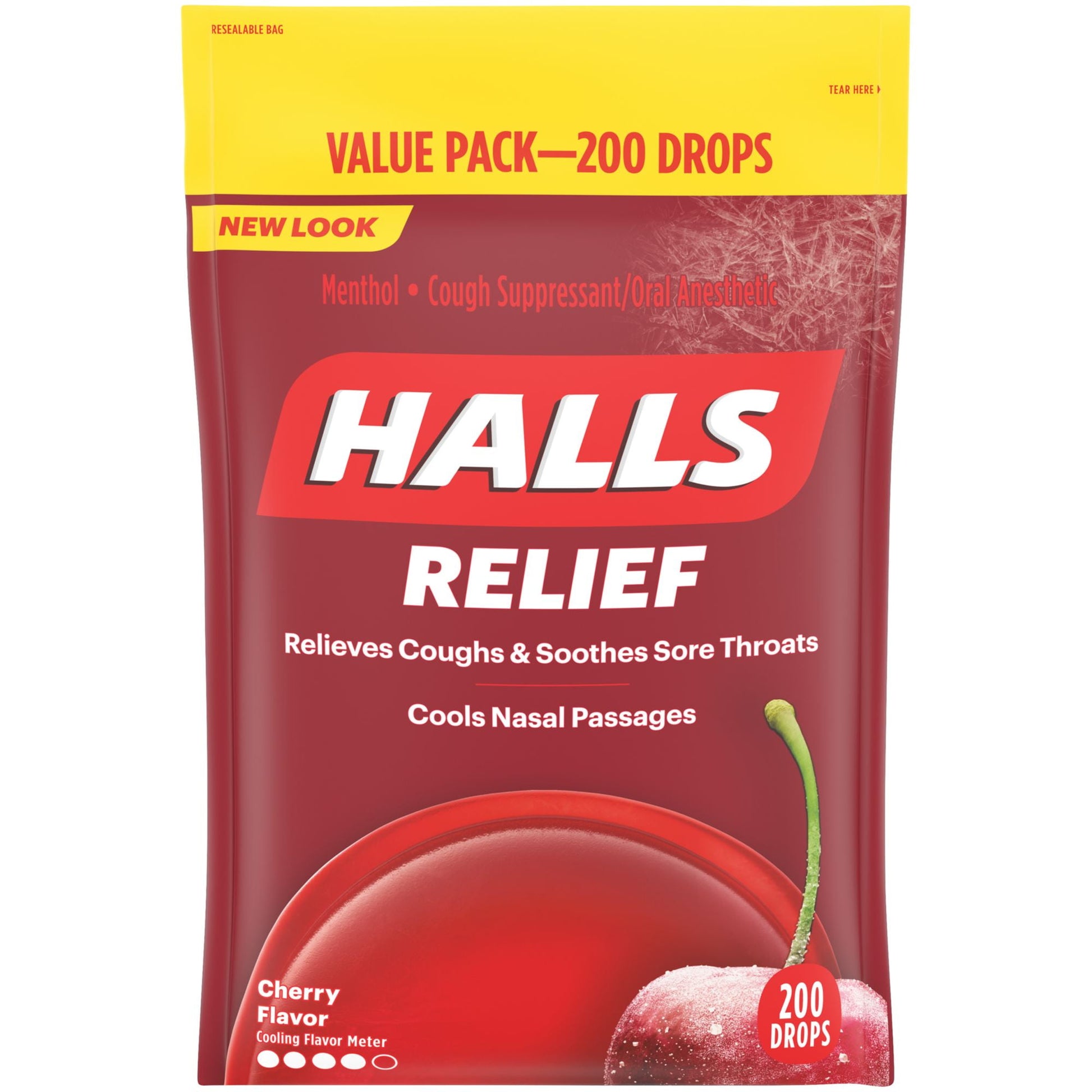 Product of Halls Cherry Cough Suppressant Drops, 200 ct.