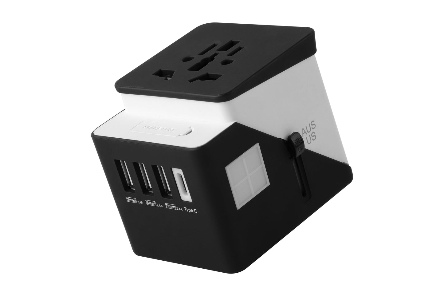 Protege International Travel Power Adapter with USB-C Port, white, 5oz