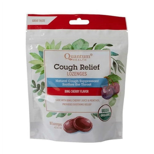 Quantum Health Cough Relief Lozenges, Bing Cherry Flavor, 18 Ea, 6 Pack