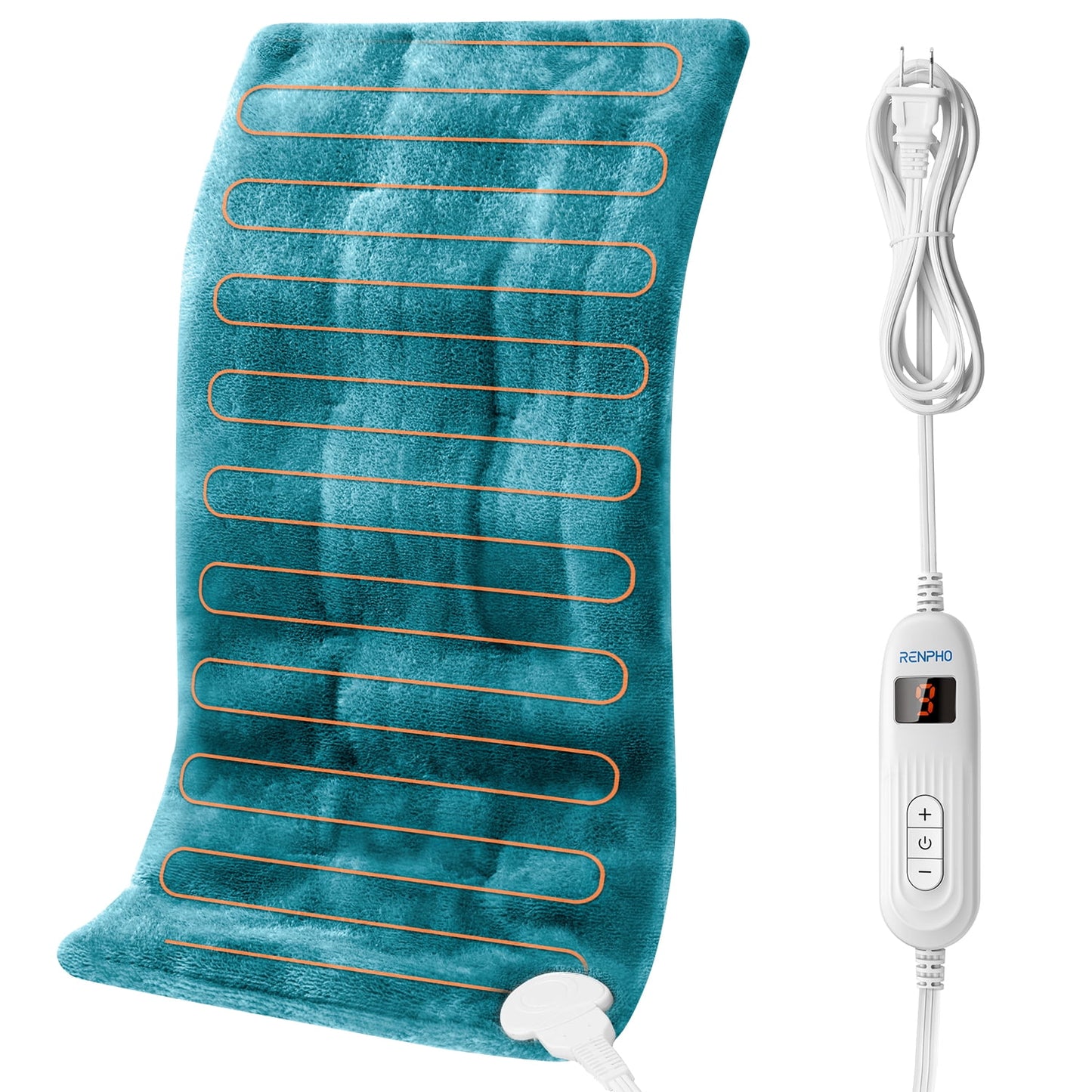 RENPHO Heating Pad, 10 Heat Settings, Auto Shut off, FSA Eligible, 12"x24", Gray