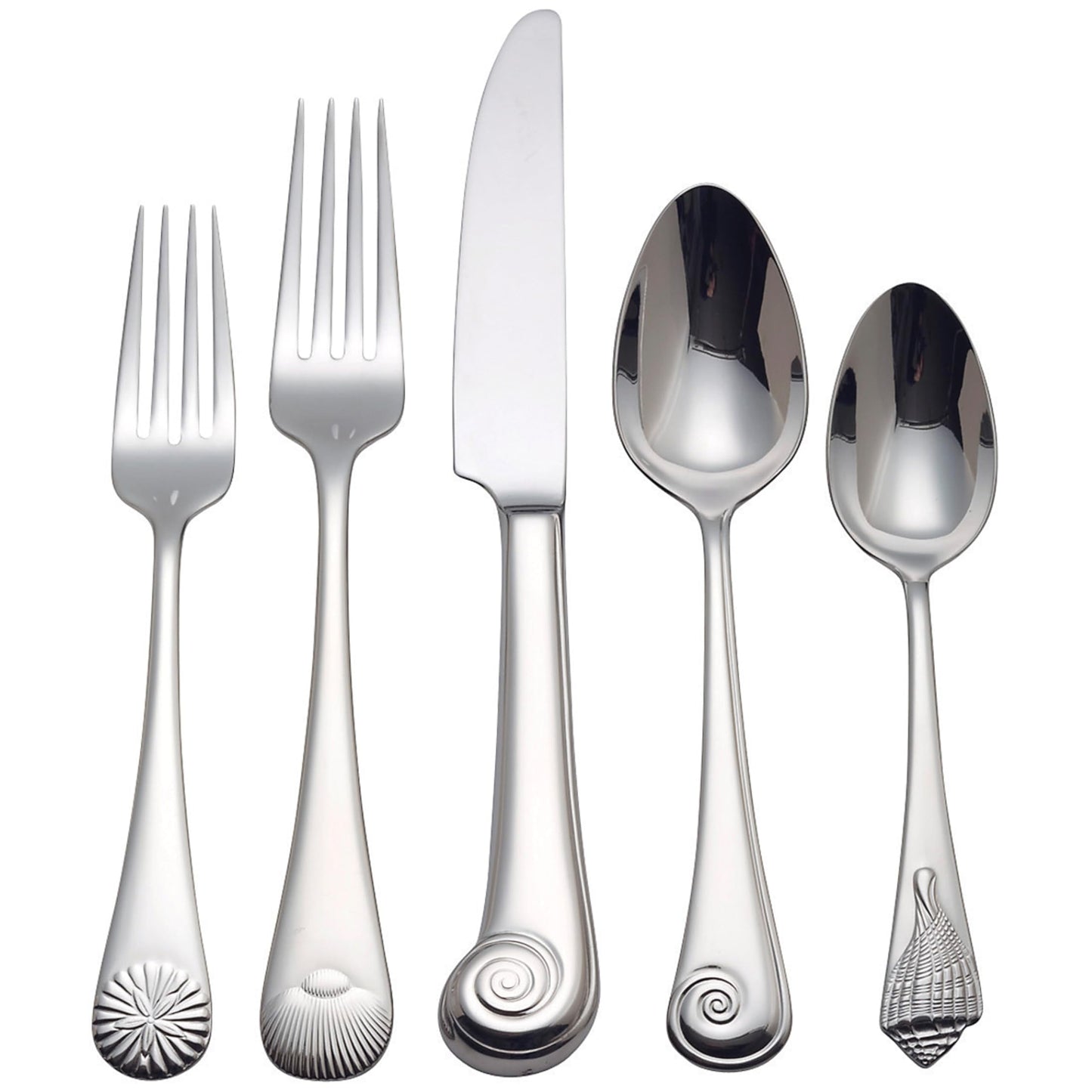 Reed And Barton Sea Shell Flatware 5-Piece Place Setting