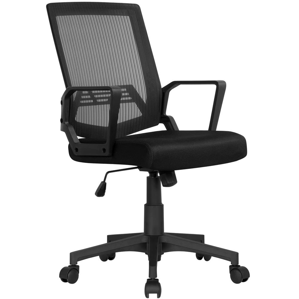 Renwick Ergonomic Height Adjustable Mesh Office Chair with Mid-Back, Black