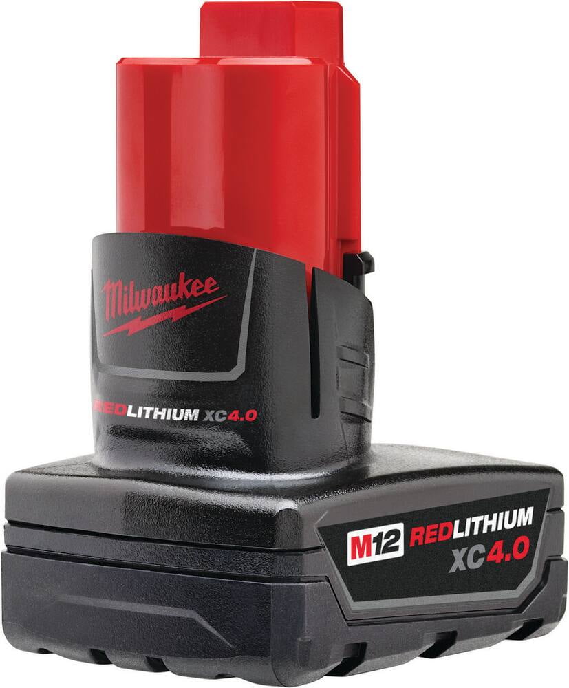 Restored Milwaukee Electric Tool 48-11-2440 M12 REDLITHIUM XC 4.0 Extended Capacity Battery Pack (Refurbished)