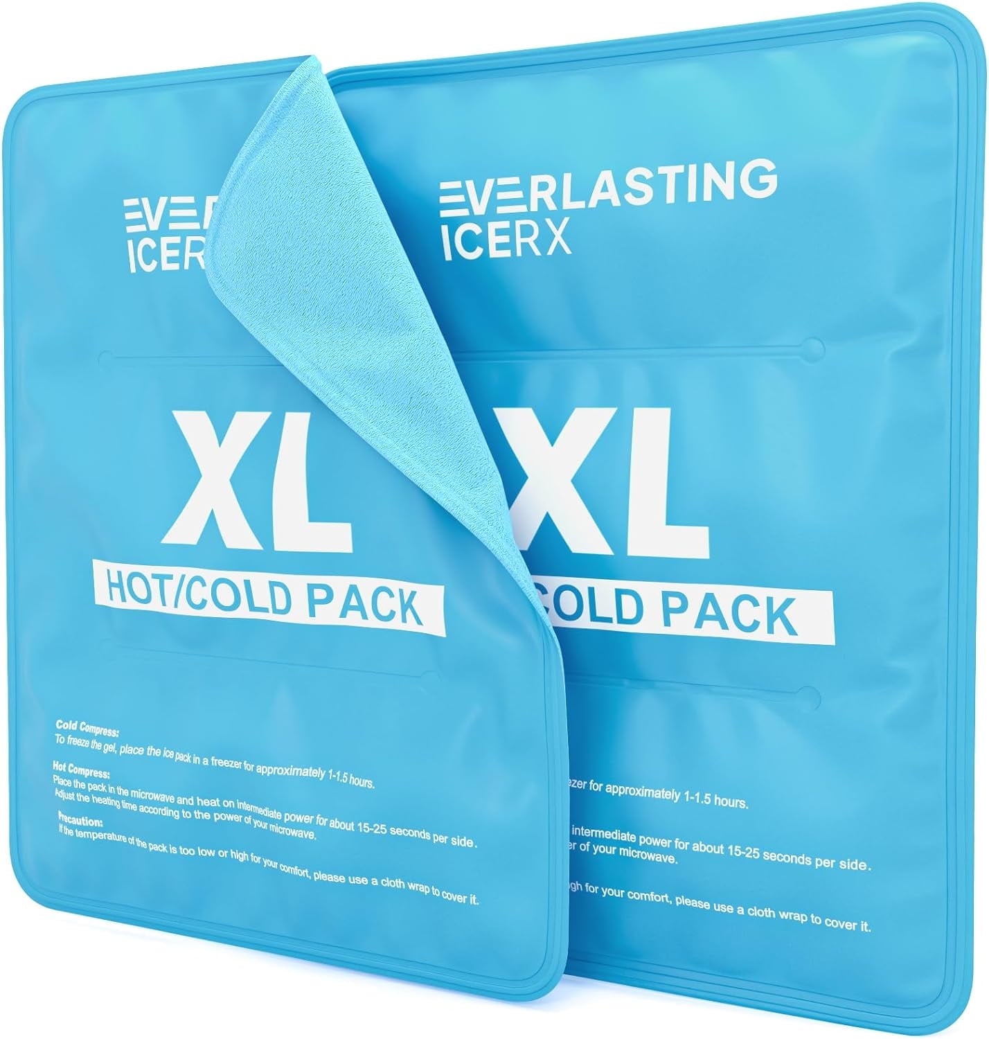 Reusable Ice Pack for Injuries | 11" x 14.5" - 2 Pack XL | Hot & Cold Pack | Large Ice Pack for Back Pain Relief, Soft Ice Packs Reusable, Flexible When Frozen