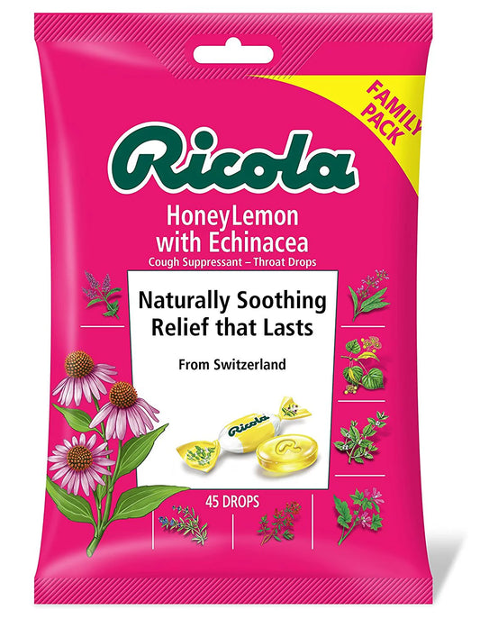 Ricola - Cough Drop Ech Honey Lemon - Case of 6-45 CT