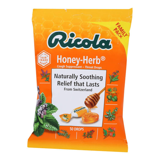 Ricola - Cough Drop Honey Herb - Case of 6-45 CT