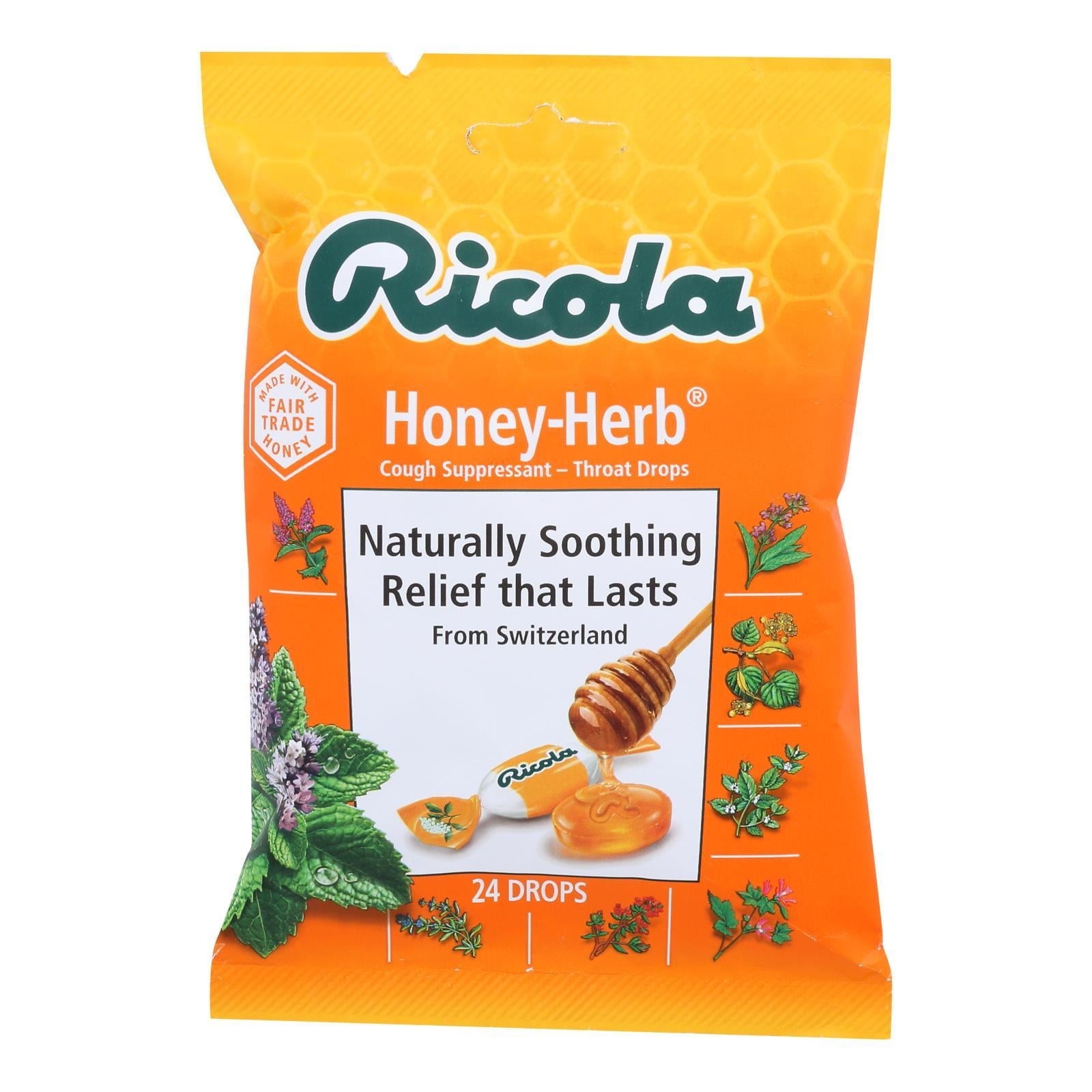 Ricola - Cough Drop Honey Herb - Case of 8-24 CT