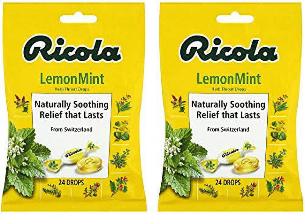 Ricola Lemon Mint Herbal Cough Suppressant Throat Drops- 2 Bags