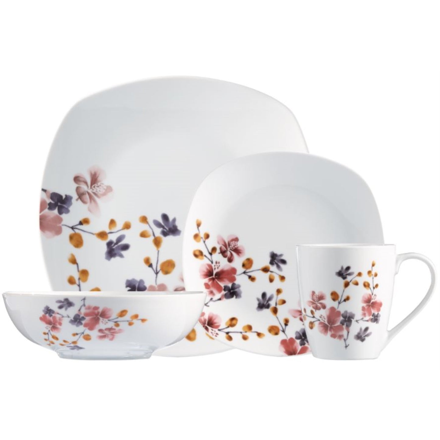 S & Co. Dinnerset 16PC Bloom