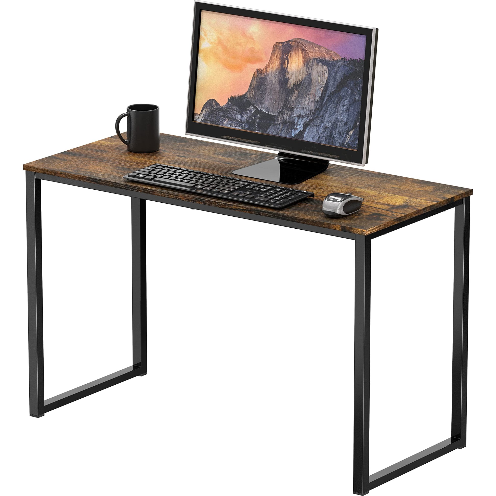 SHW Home Office 32-Inch Computer Desk, Rustic Brown