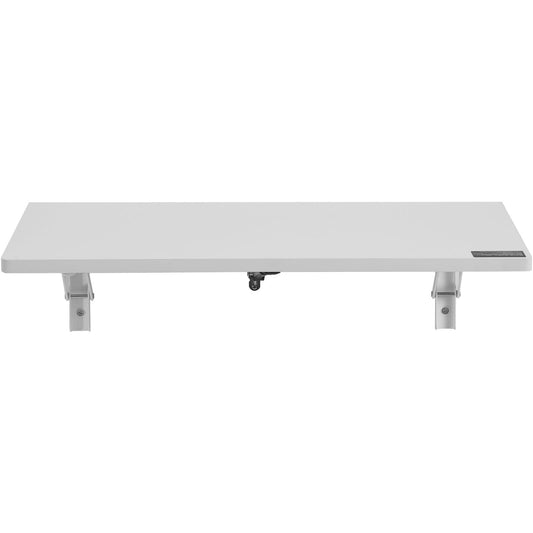 SKYSHALO Wall-Mounted Folding Desk, 23.62" x 15.75" Drop-Down Table, Space-Efficient Floating Desk with Metal Bracket, Multi-Use Foldable Desk, Perfect for Office, Kitchen, Dining, Bar - White