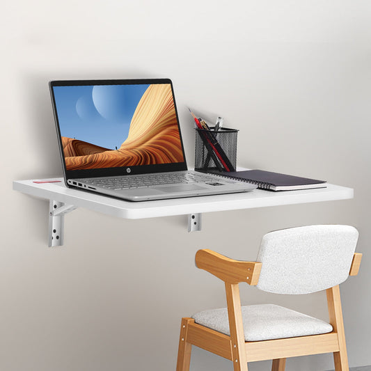 SKYSHALO Wall Mounted Folding Table Wall Mount Drop Leaf Tables 23.6" x 15.6" Floating Desk for Office Home Kitchen,Writing Table Laptop PC Desk White