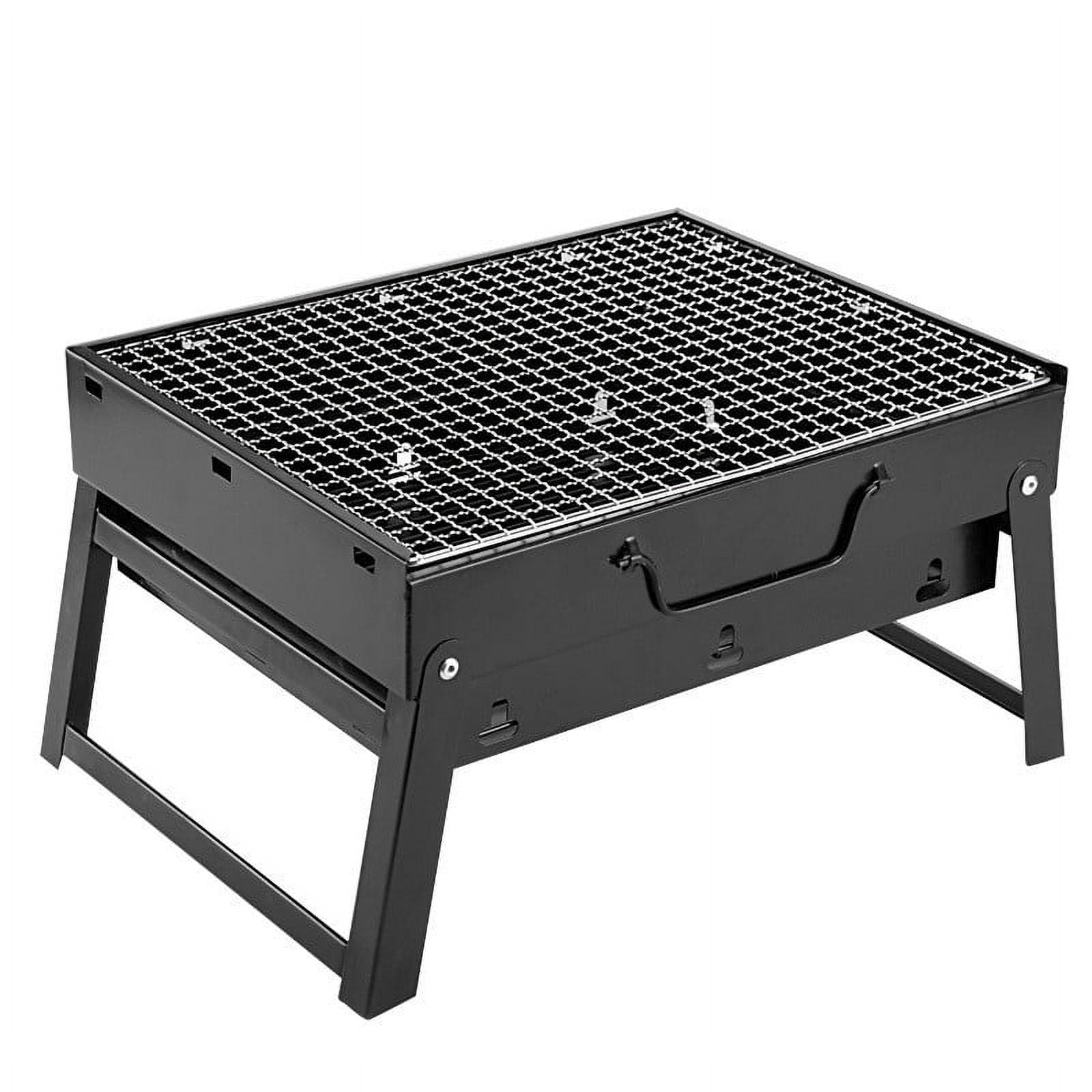 SLYNSHome Clearance Portable Charcoal Grill,Folding Portable BBQ Charcoal Grill Compact Tabletop Mini Smoker Small BBQ Grill Outdoor for Travel Backyard Picnic Beach