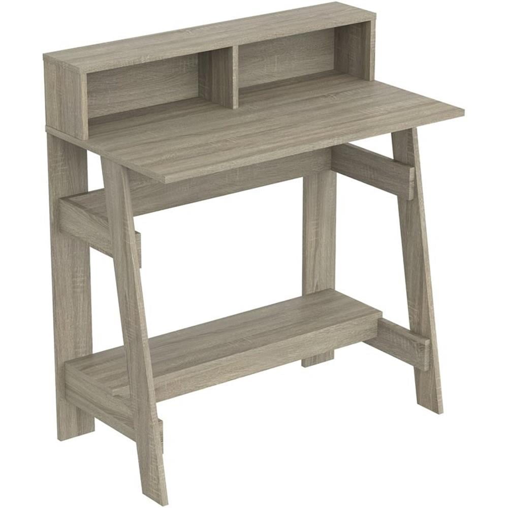 Safdie & Co. 31.5"L Computer Desk 2-Shelves in Dark Taupe