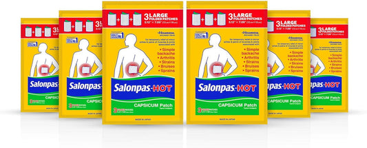 Salonpas-Hot Capsicum Patch 3 Count (Pack of 6)