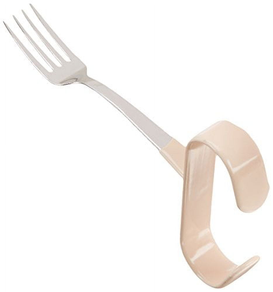 Sammons Preston Vertical Palm Self-Handle Fork, Assistive Utensil with 90º Angle Handle