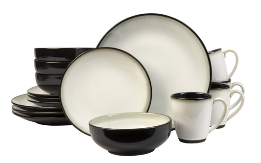 Sango Nova Black 16 Piece Set, Service for 4