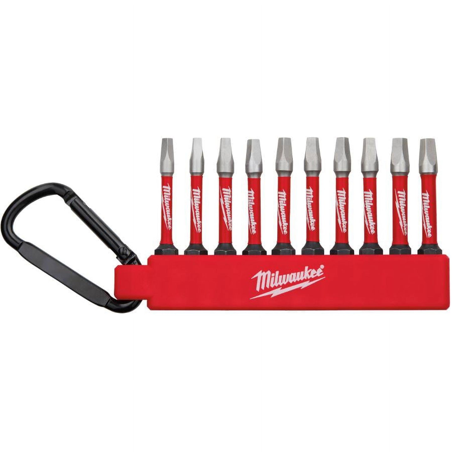 Shockwave 2" #2 Square Power Impact Bits - with Holder, 10 Piece