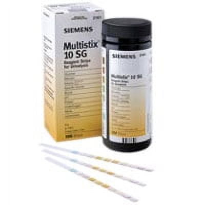 Siemens Multistix 10 Sg Reagent Test Strips For Urinalysis, # 2161 - 100 Ea