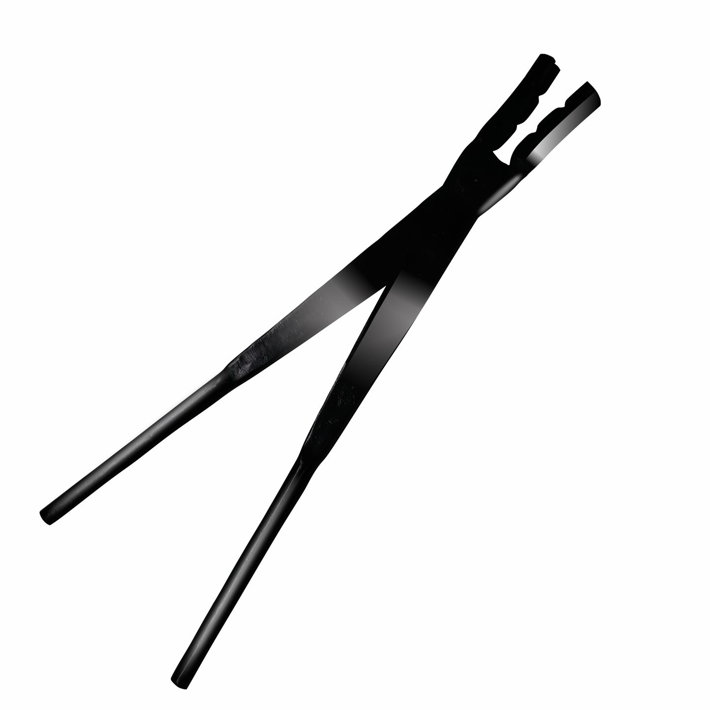 Simond Store Black Steel Hand Forged Wolf Jaw Blacksmith Tongs, 16" L