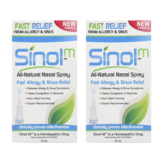 Sinol-M Allergy & Sinus Relief Spray 15 ml, 2 Pack